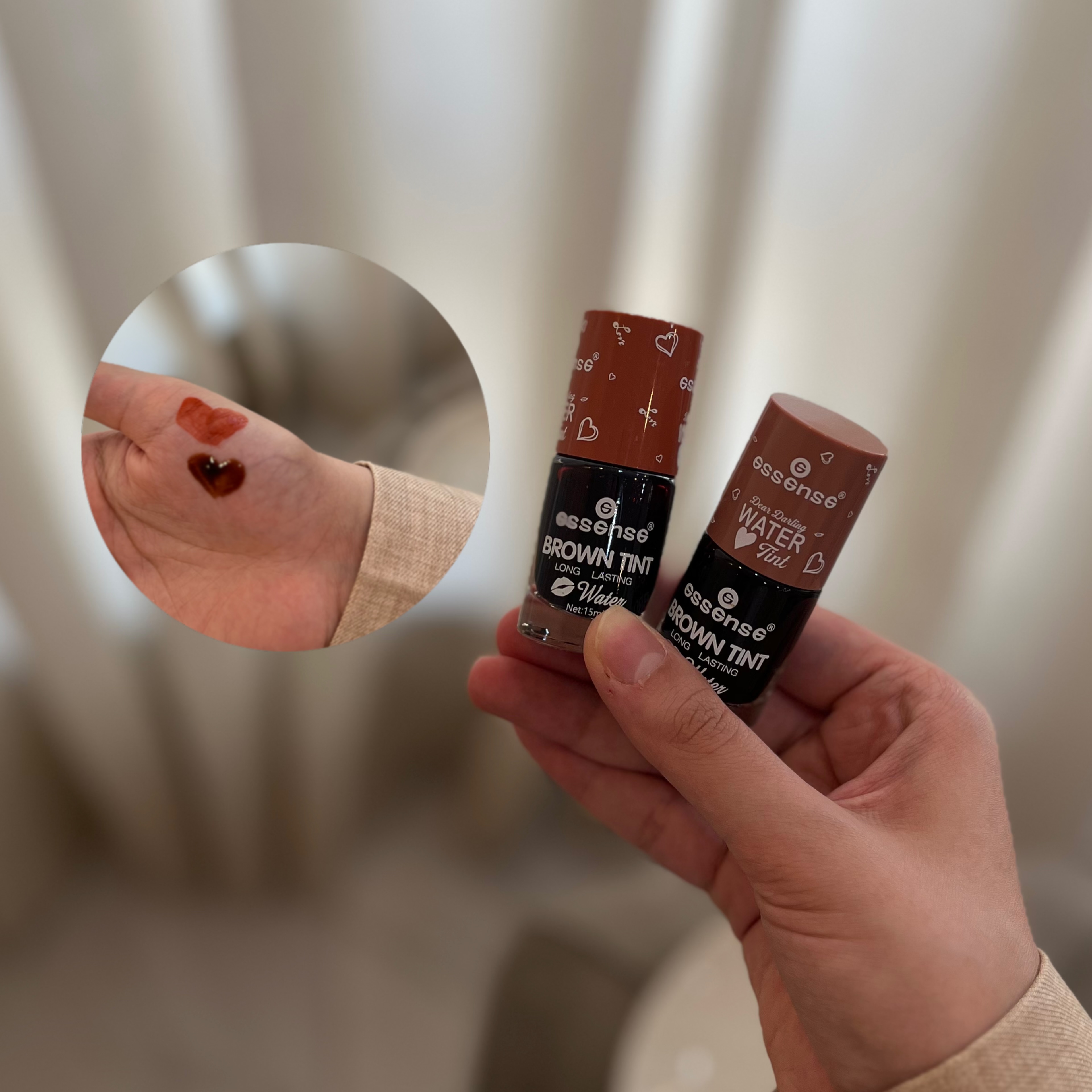 تینت لب قهوه ای و نارنجی اسنس با ماندگاری بالا ، عدم لک و دارای بافت سبک با حجم 15 میل🤎✨